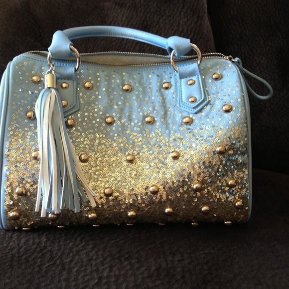 Blue sparkle handbag