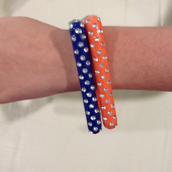 BUNDLE!! Blue & orange square dangle bracelets💙💥