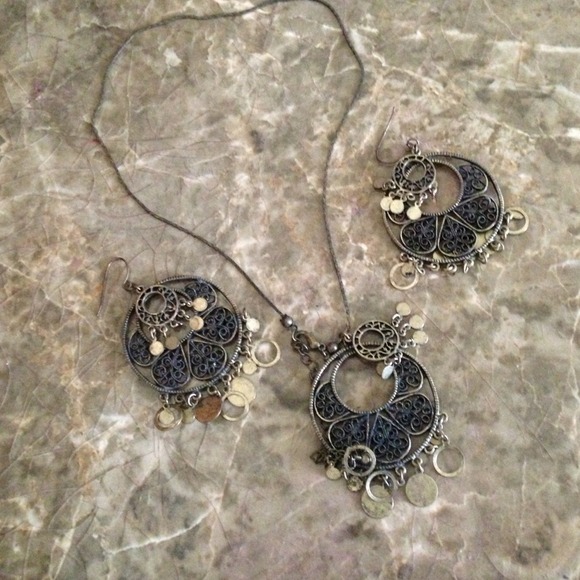 Necklace and earrings