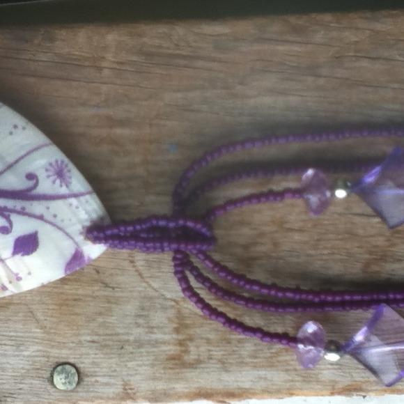 Purple Design Covered Sea Shell - Picture 4 of 4