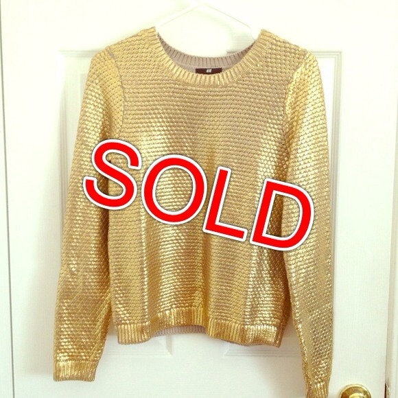 Metallic Gold Sweater