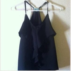 Black Ruffle Tank