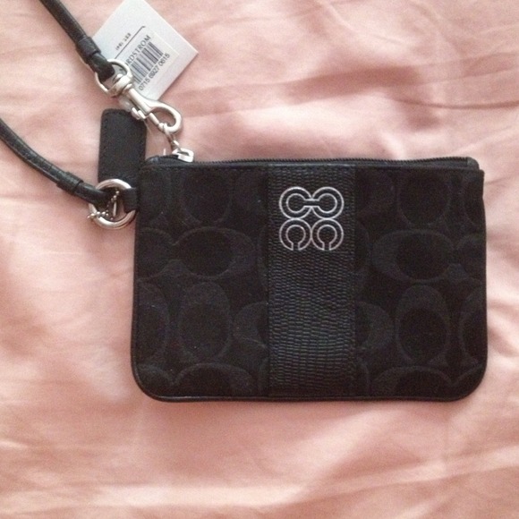 Black coach wristlet