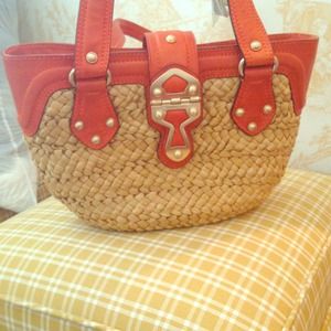 Michael Kors Straw Orange Bag