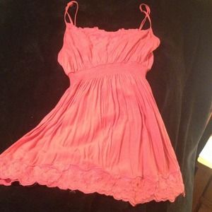 Orange pink baby doll top