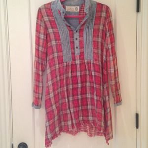 Free people plaid shirtdress