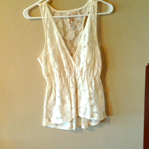 Ivory v-neck tank