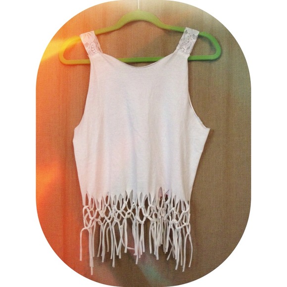 🔮SOLD🔮Custom made Rolling Stones fringe tank!💋 - Picture 2 of 2