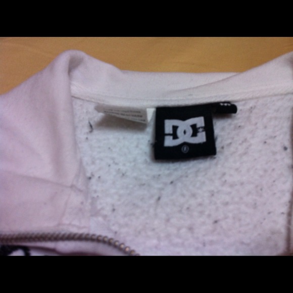 White DC Girls Jacket With Colorful Wiggly Stripes - Picture 3 of 4