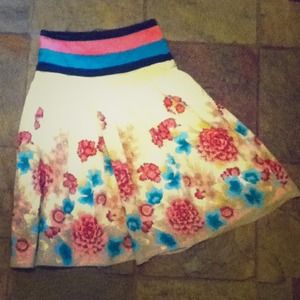 Floral Knee High Skirt