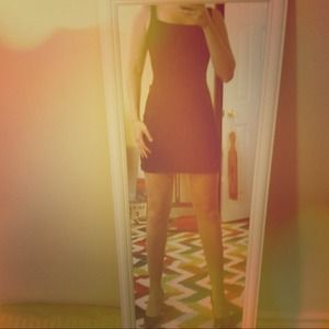 Built-in bra little black dress