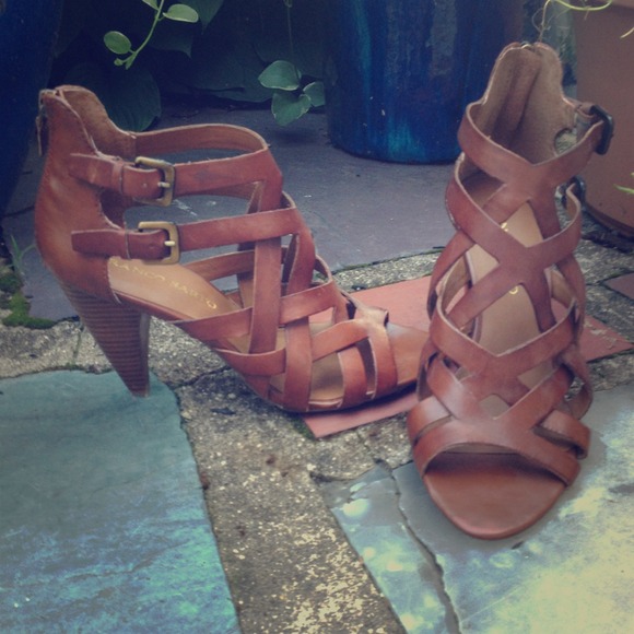 Franco Sarto gladiator style heels
