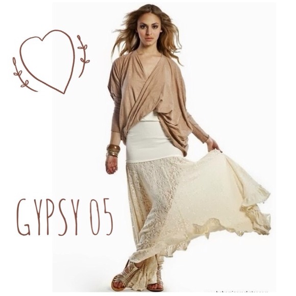 GYPSY 05 Knit Maxi Skirt , Cream