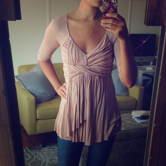 ❌SOLD IN BUNDLE❌Rose Pink Bailey 44 Draped Top