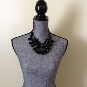 Black Beaded Necklace