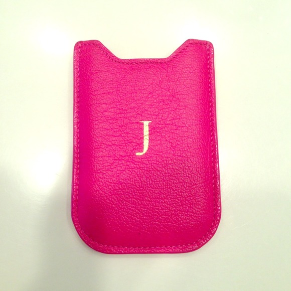 Hot Pink leather phone case/sleeve