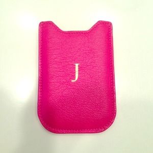 Hot Pink leather phone case/sleeve