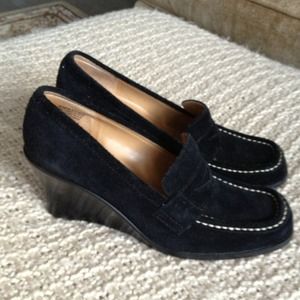 Nine West suede penny loafers