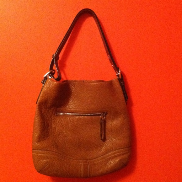 COACH tan leather purse