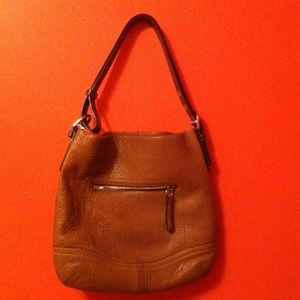 COACH tan leather purse