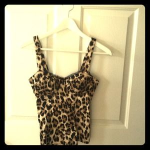 Guess? Animal Print Corset Top