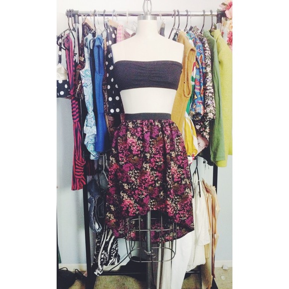 ✂Floral High Low Skirt💕