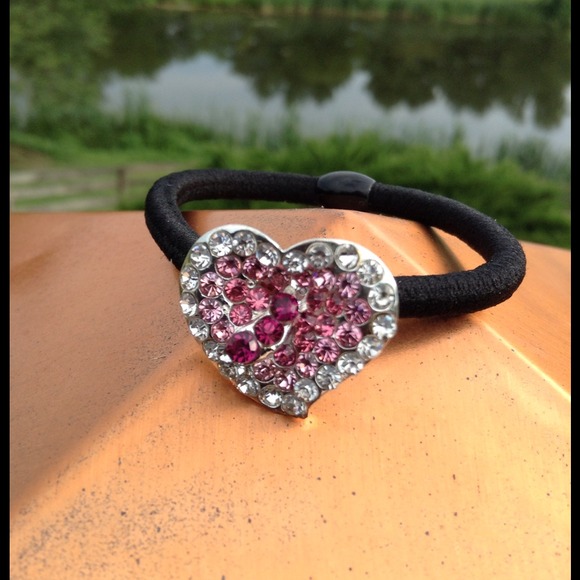 Accessories - 1 LEFT! Pink Rhinestone Ponytail Holder!