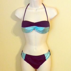 VS Pink blue metallic bikini