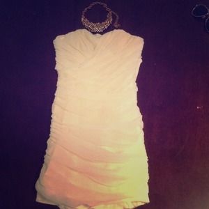 White Hot Ruched flattering mini