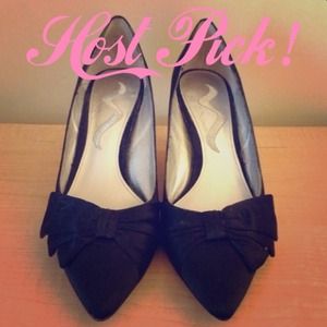 🎀3X HP 8/28, 10/4, 6/4🎀Black Bow Heels