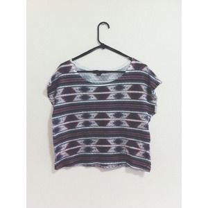Forever 21 Knit Tribal Print Top