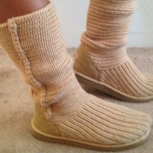 UGG Classic Woven Crochet Boots