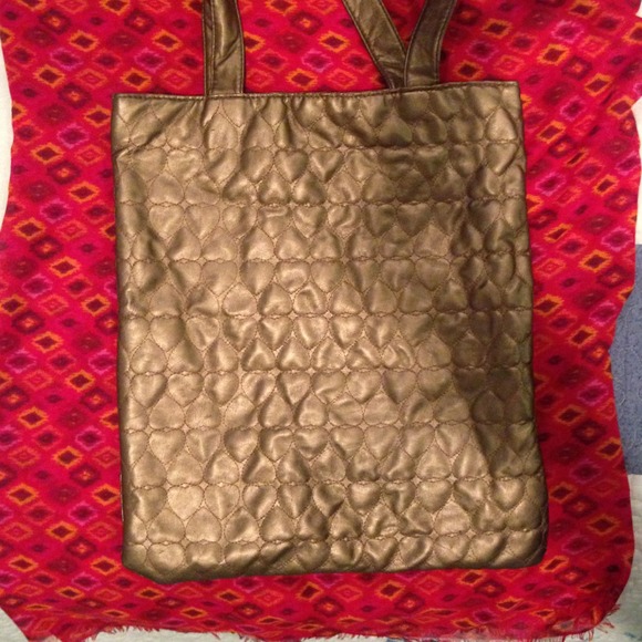 Super cute large bronze tote