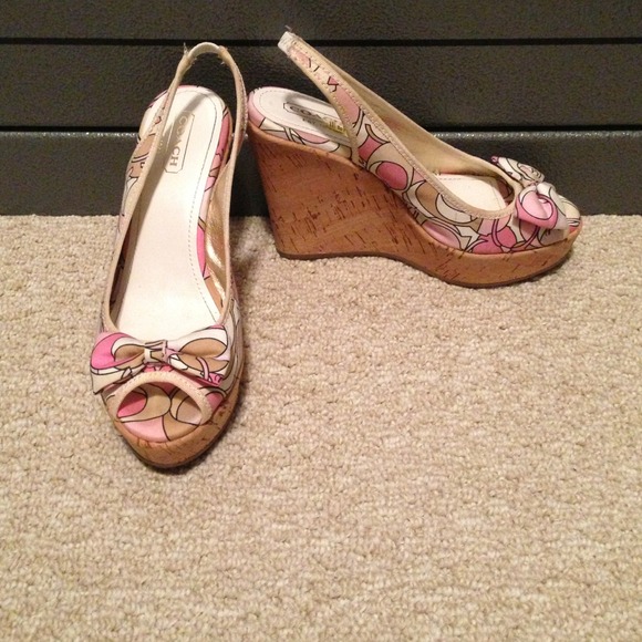 Coach wedges like new size 6.5