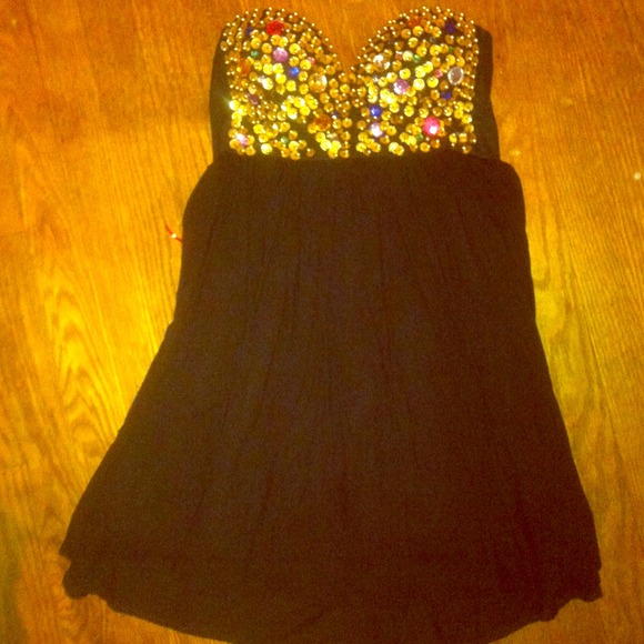 Strapless cocktail dress