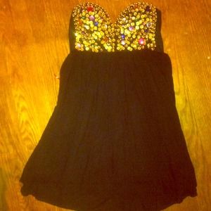 Strapless cocktail dress