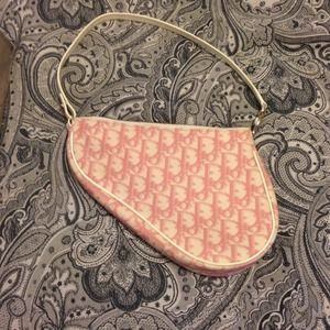 Christian Dior Pink Mini Saddle Bag
