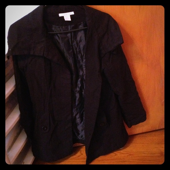 Black light button up jacket