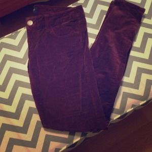 AE burgundy corduroy jeans