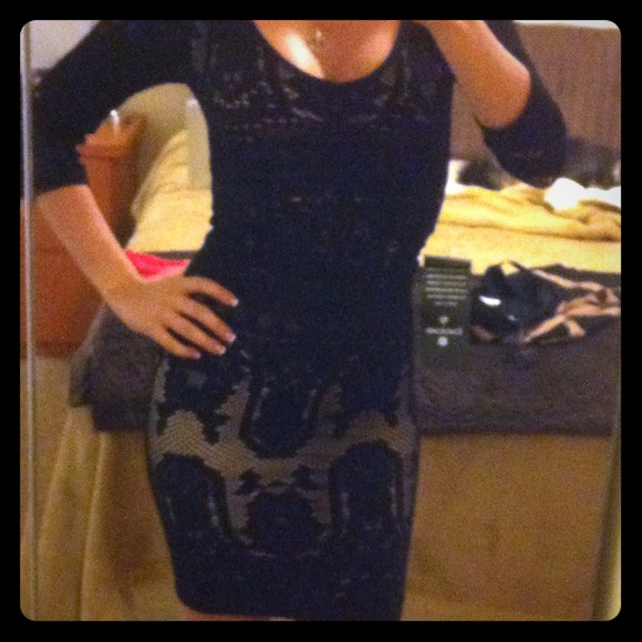 Sexy black lace dress