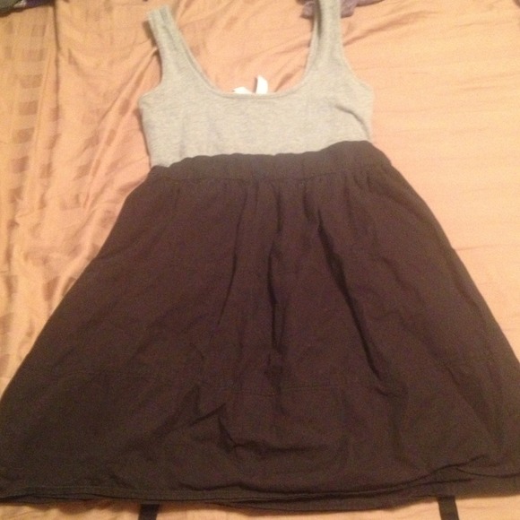 Grey and black dress