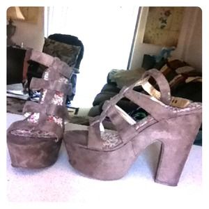 Forever 21 Brown Platform Heels