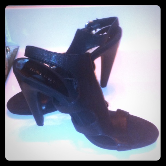 3 Strap Sexy Black Nine West Sandal