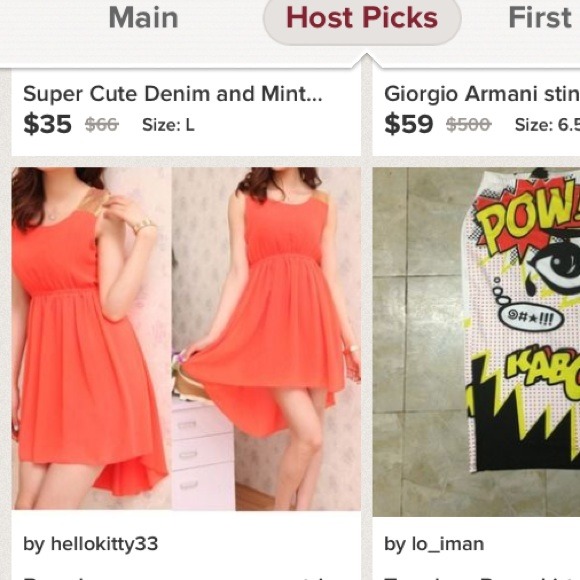 😊SOLD😊Brand new orange asymmetrical dress - Picture 2 of 3