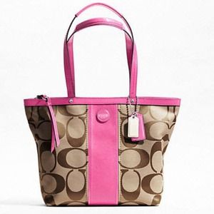 Brand New Coach Stripe Signature Tote