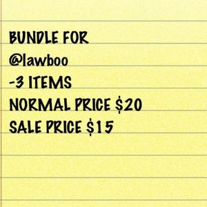 BUNDLE @lawboo- 3 ITEMS.
