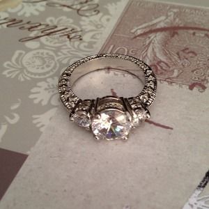 CZ Antique engagement ring.
