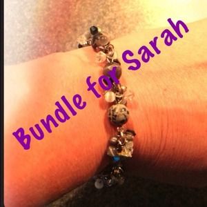 🚫SOLD🚫Lia Sophia black and gray beaded bracelet