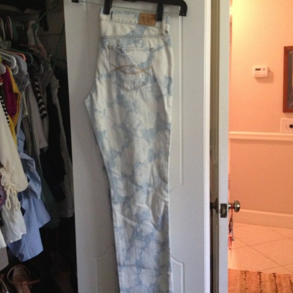 A&F distressed acid wash Ezra jeans