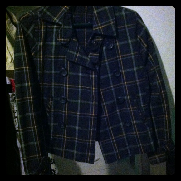 Double breasted, plaid blazer. - Picture 1 of 1